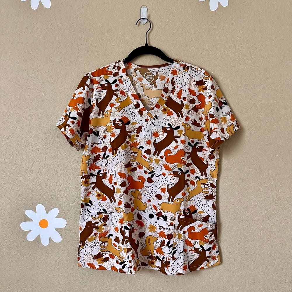 Divine Stretch fall puppies workwear scrub top‎